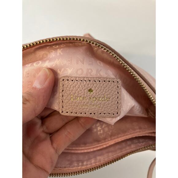 KATE SPADE SMALL LIGHT PINK PEBBLED LEATHER CROSSBODY BAG - Picture 11 of 16